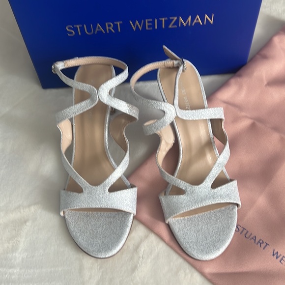 STUART WEITZMAN
Mariposa Glitter Leather Sandals - Picture 2 of 5